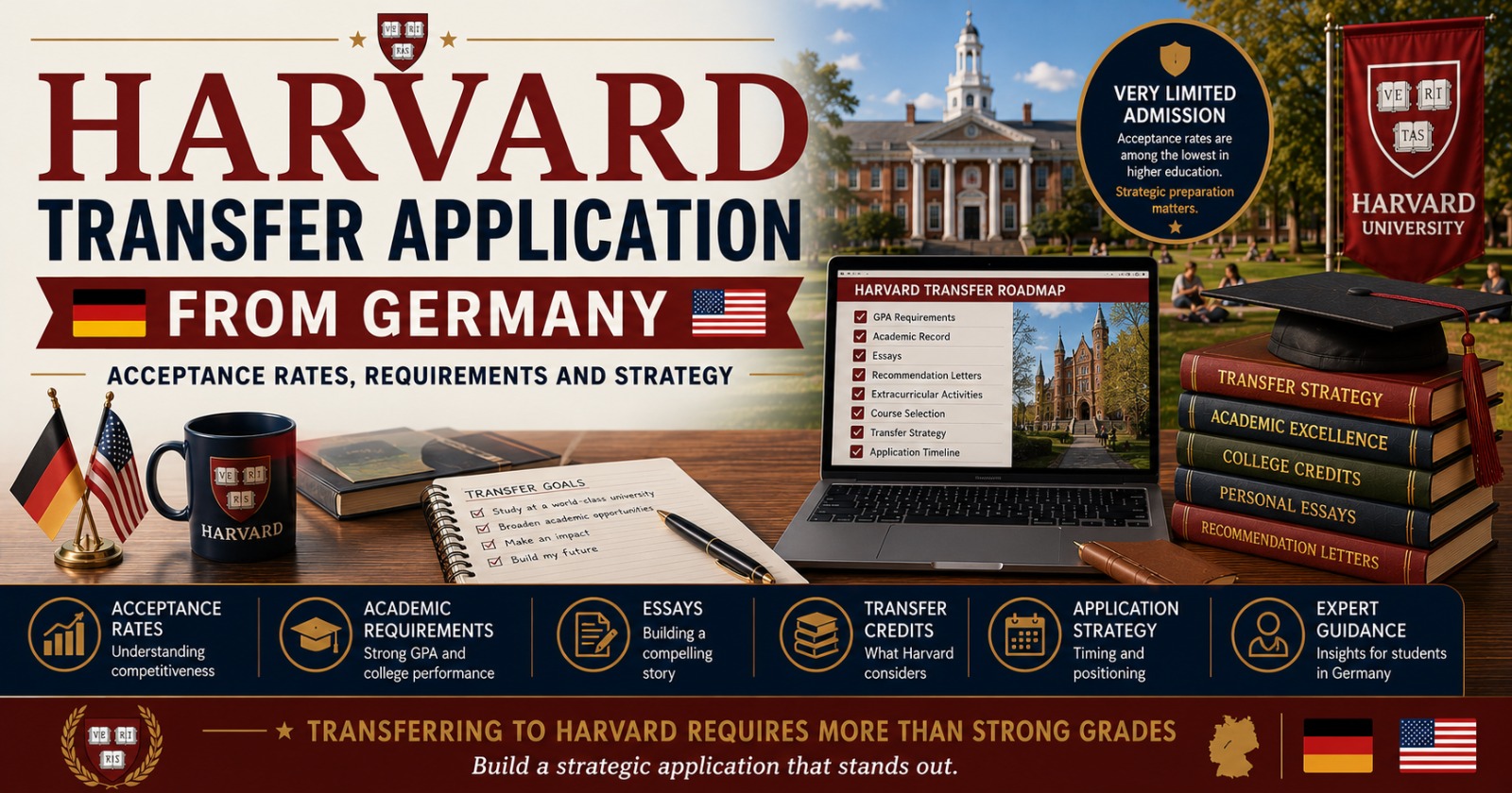 Harvard Transfer Application from Germany: Acceptance Rates, Requirements and Strategy